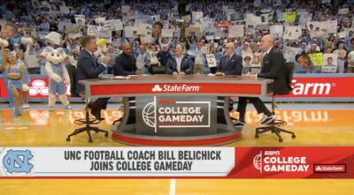 College GameDay crew live from Chapel Hill ahead of North Carolina-Duke